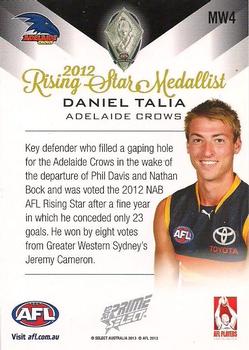 2013 Select Prime AFL - Medals #MW4 Daniel Talia Back
